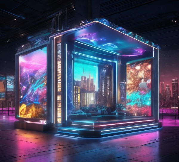 广告展台规划馆，视觉盛宴，现代城市
